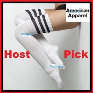 2 American Apparel Thigh High Socks Over The Knee